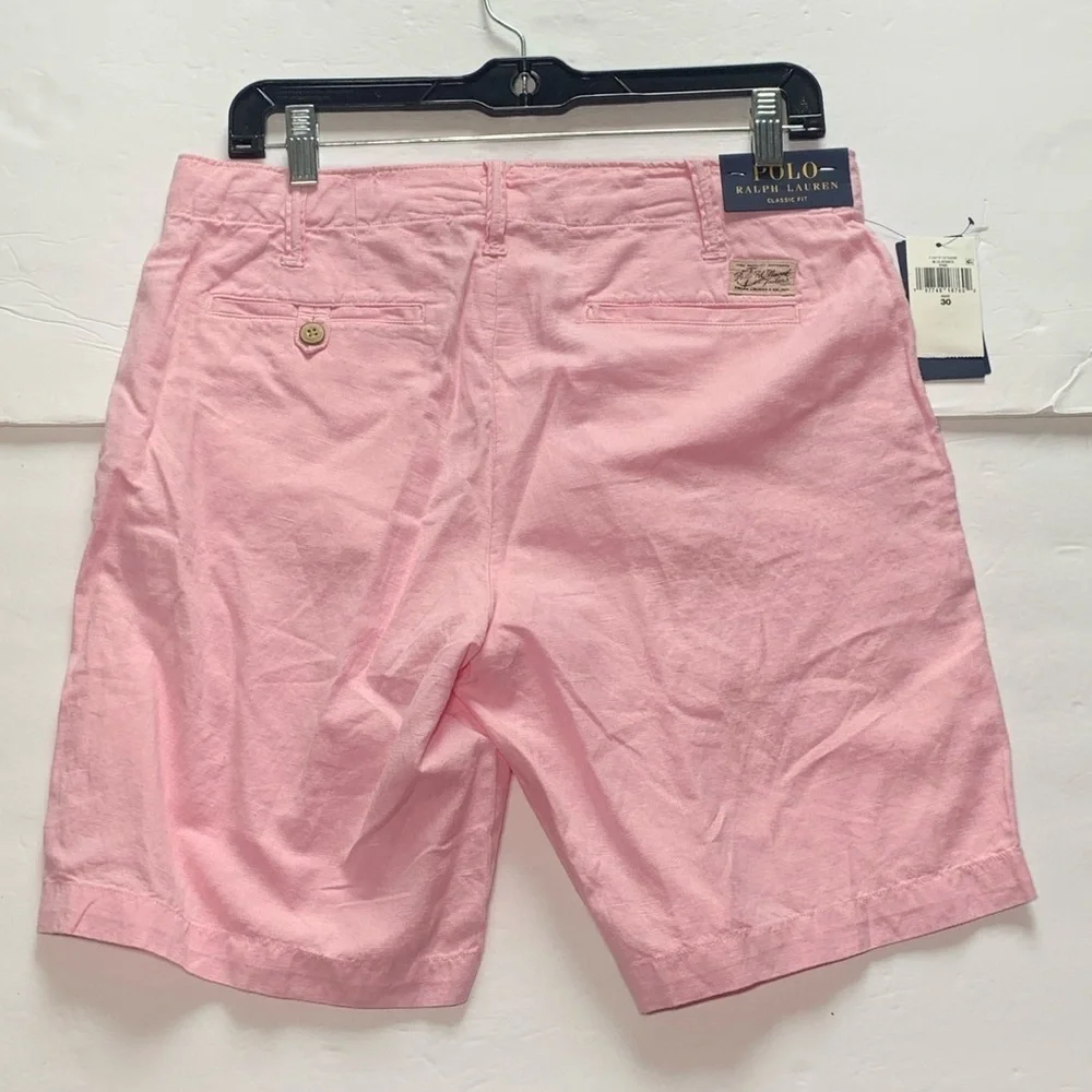 Polo Ralph Lauren Linen Shorts Classic Fit Pink Men’s Waist 30 NWT